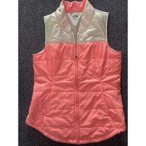 The North Face Women's Pseudio Insulated Coral White Vest  Size M